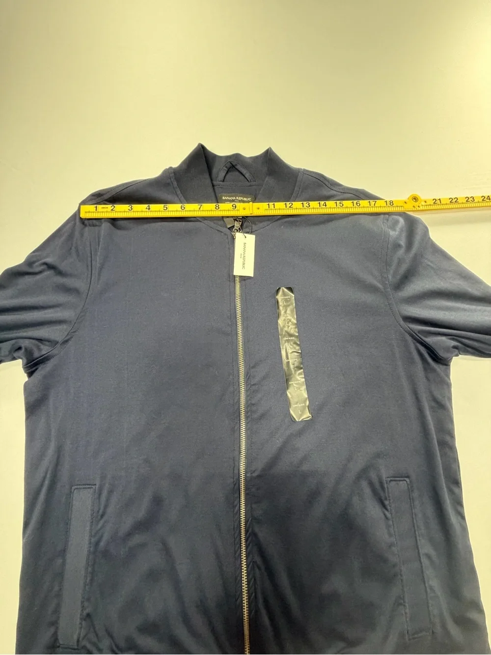 NWT Banana Republic Bomber Jacket Navy Men’s Large Luxe Touch Performance